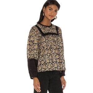 Cleobella Harley Peasant Floral Blouse Size XS